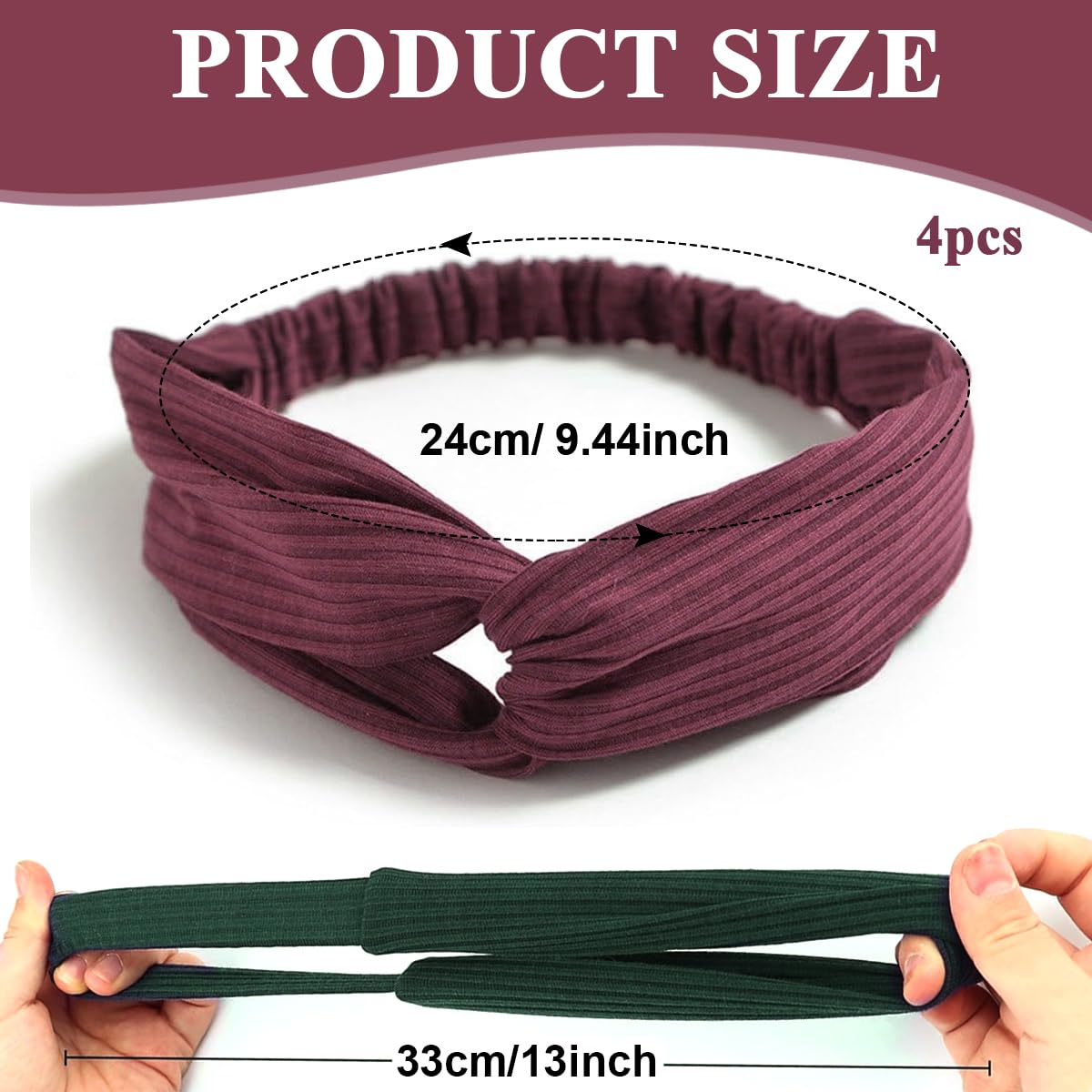 MAYCREATE® Headband for Women Girls, Stretchy Turban Hair Bands Hair Wrap Head Bands, Soft Twisted Knots Hairband for Face Clean, Makeup, Yoga, Workout (Multi C) MAYCREATE® Headband for Women Girls, Stretchy Turban Hair Bands Hair Wrap Head Bands, Soft Twisted Knots Hairband for Face Clean, Makeup, Yoga, Workout (Multi C)